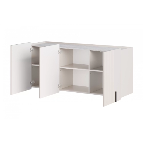 Komoda Malmi 150 cm wisząca - kaszmir / crema bianca / czarny